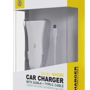 Carregador Telemóvel Para Automóvel Com Cabo